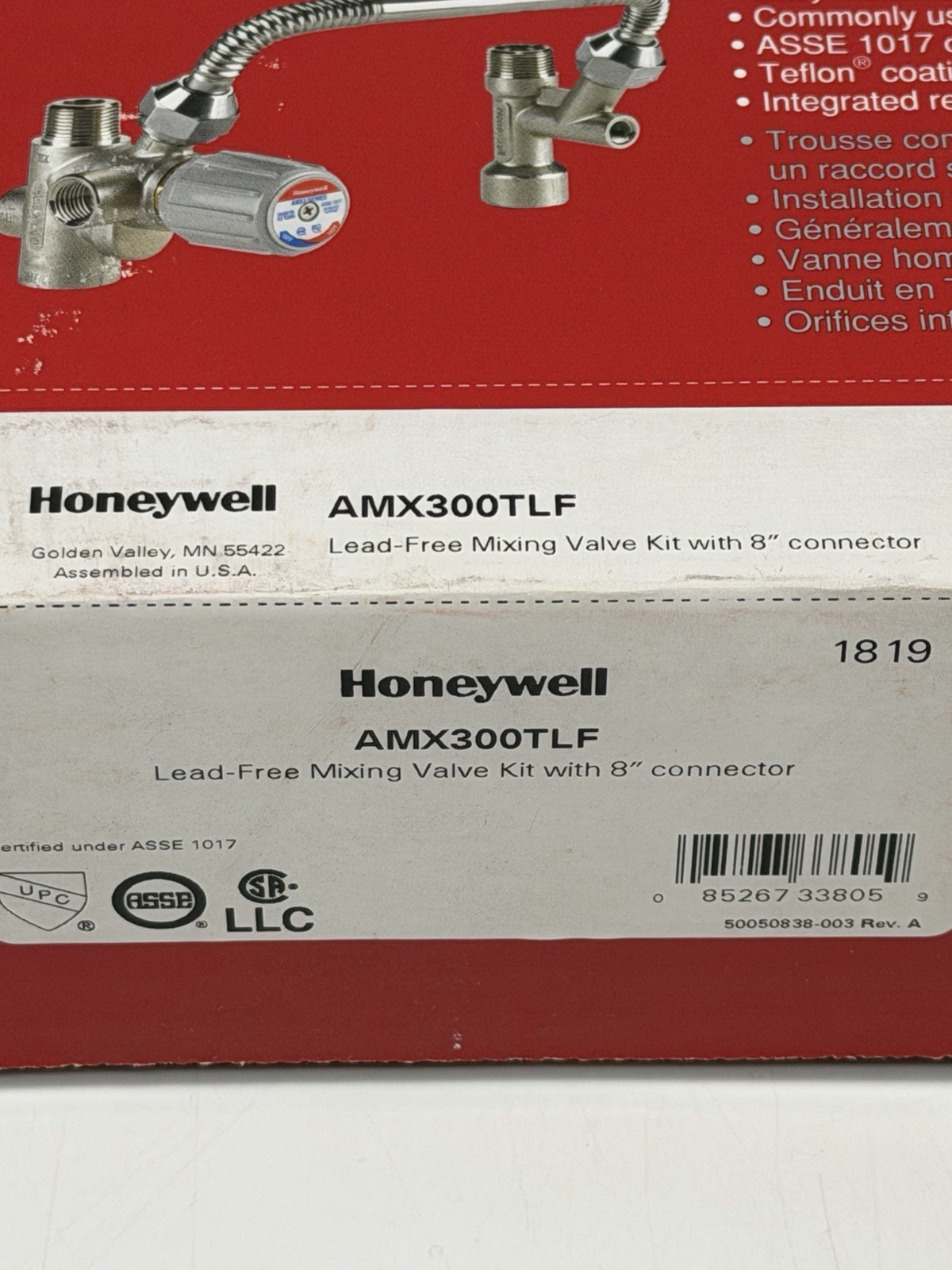 Honeywell AMX300TLF Thermostatic Mixing Valve Kit Lead-Free