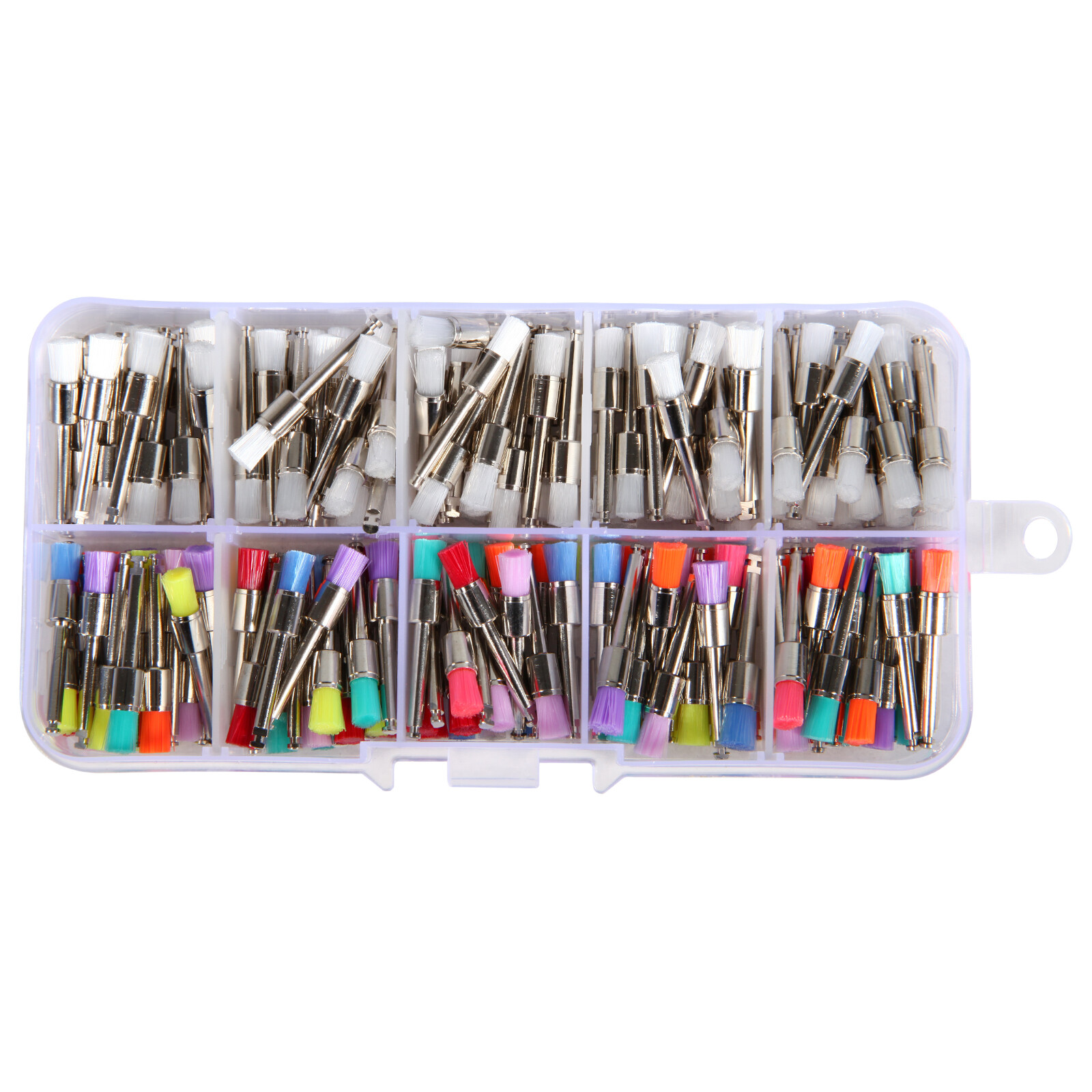 200 pcs Dental Teeth Prophy Brushes Polishing Tapered Latch Type Mixed 2.35mm