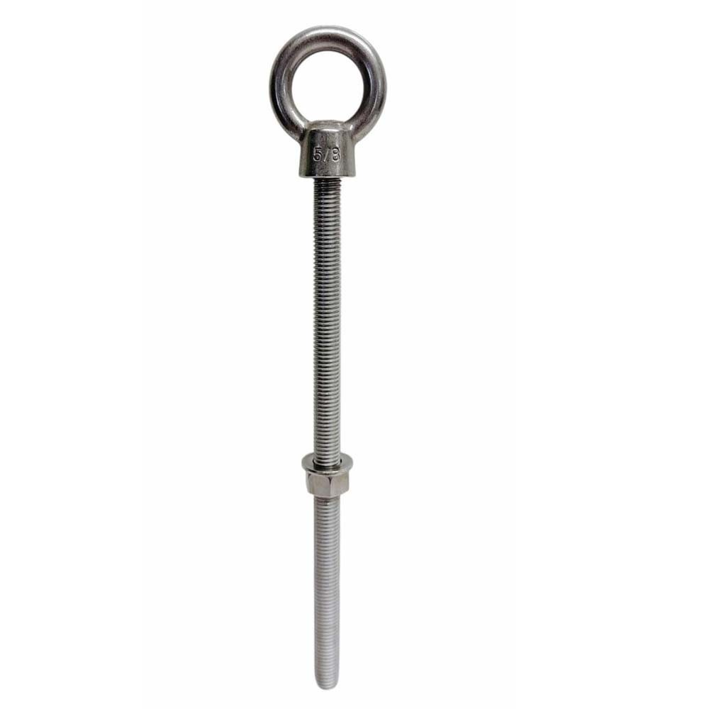 Marine Grade T316 Stainless Shoulder Eye Bolt 5/8″ x 12″, 3,200 lb WLL