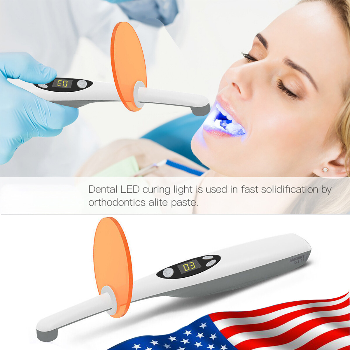 Dental Woodpecker iLed Style Curing Light 3 Sec Resin Cure Lamp Cordless LED sa