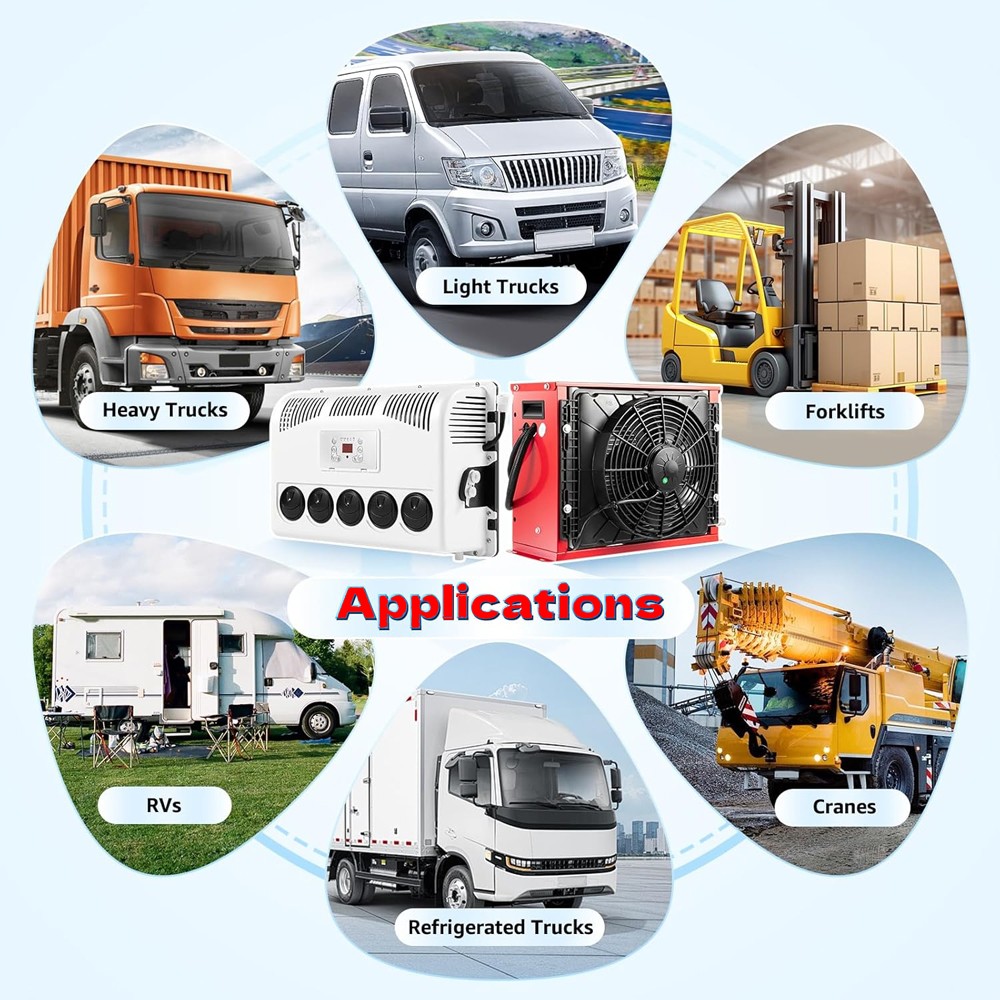 12V 11000 BTU Truck Air Conditioner Split AC For Semi Trucks Bus RV Caravan US