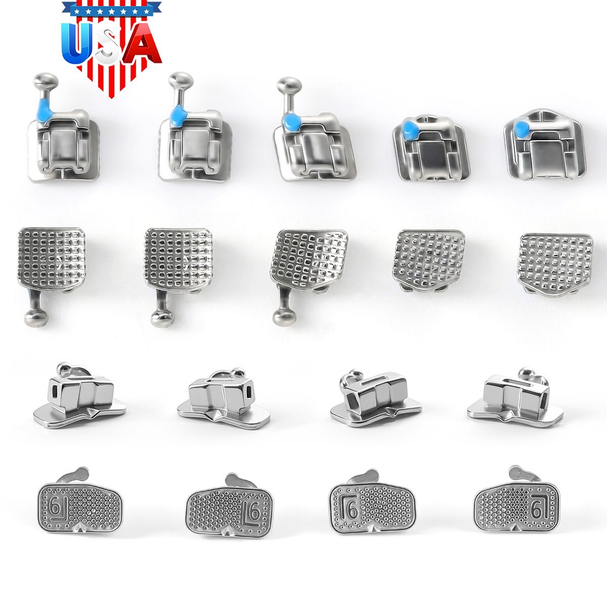 Dental Orthodontic Brackets Brces 1st buccal tube Self Ligating ROTH/MBT 0.022