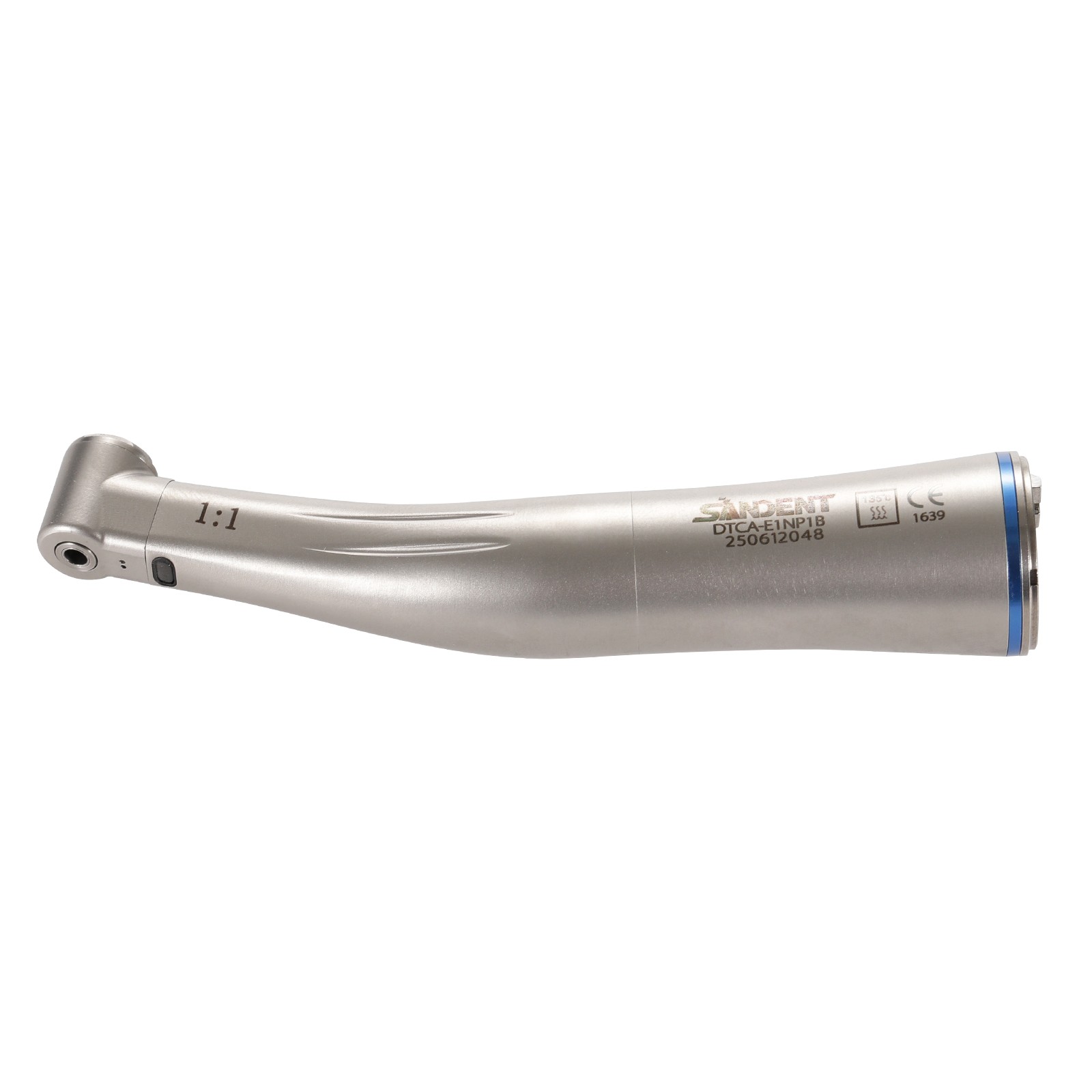 SANDENT Dental 1:1 Fiber Optic LED Contra Angle Handpiece Push Button E-type SA