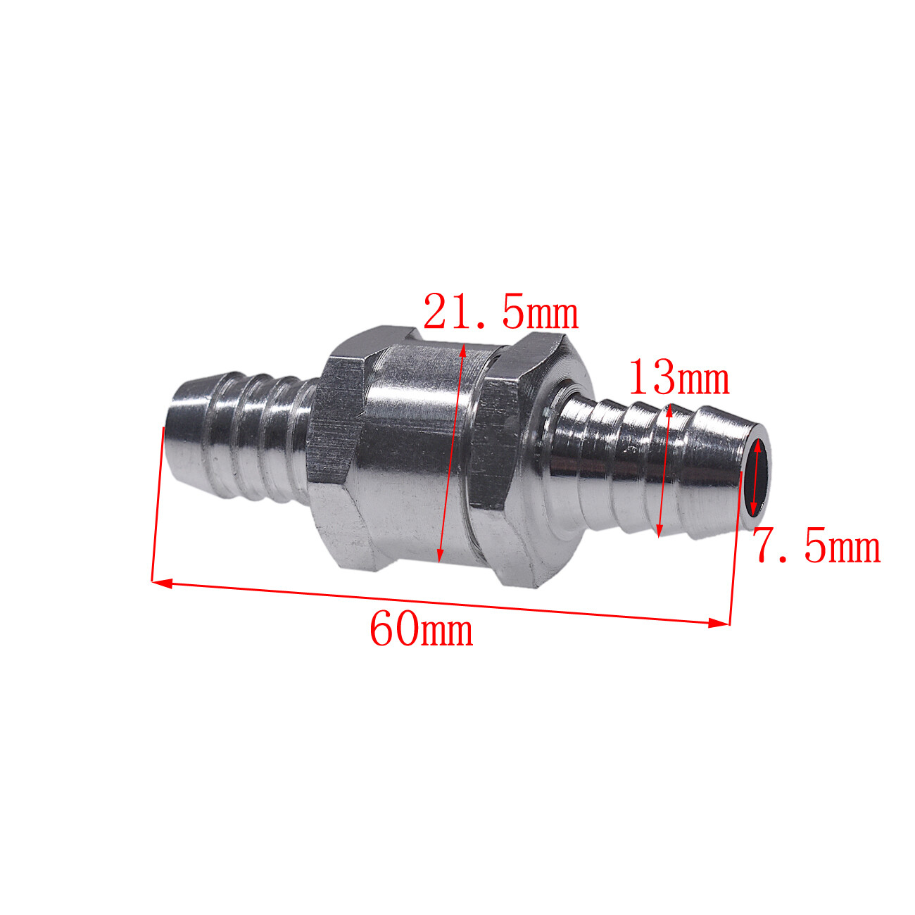 10mm 3/8″ Fuel Non-Return One Way Check Valve Petrol Diesel Oil Aluminum New