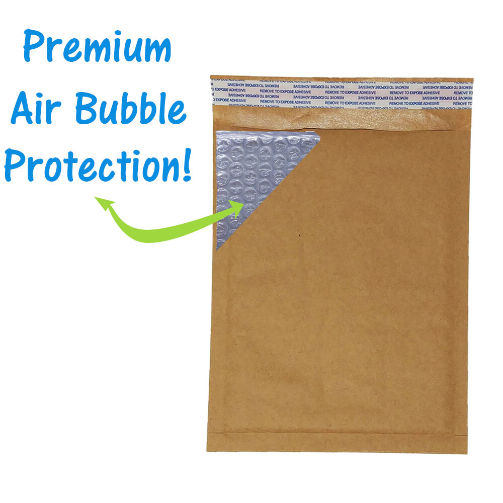 Brown Kraft 4×8, 6×10, 8×12 Padded Shipping Bubble Mailers Envelopes Combo Pack!
