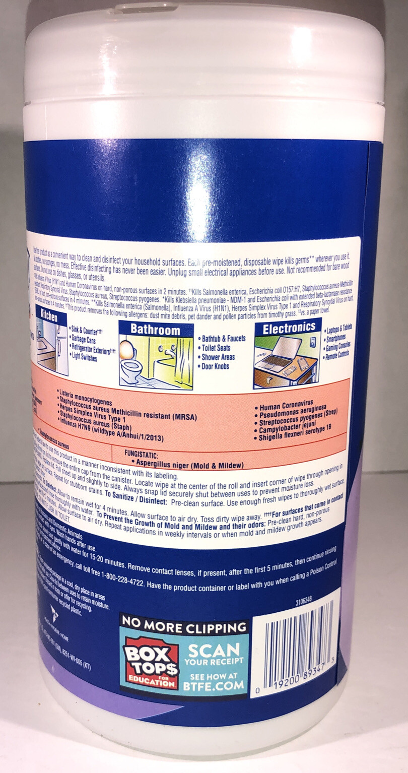 Lysol Wipes Early Morning Breeze Scent-3X Stronger-80 Wipes-Kills 99%-SHIP24H