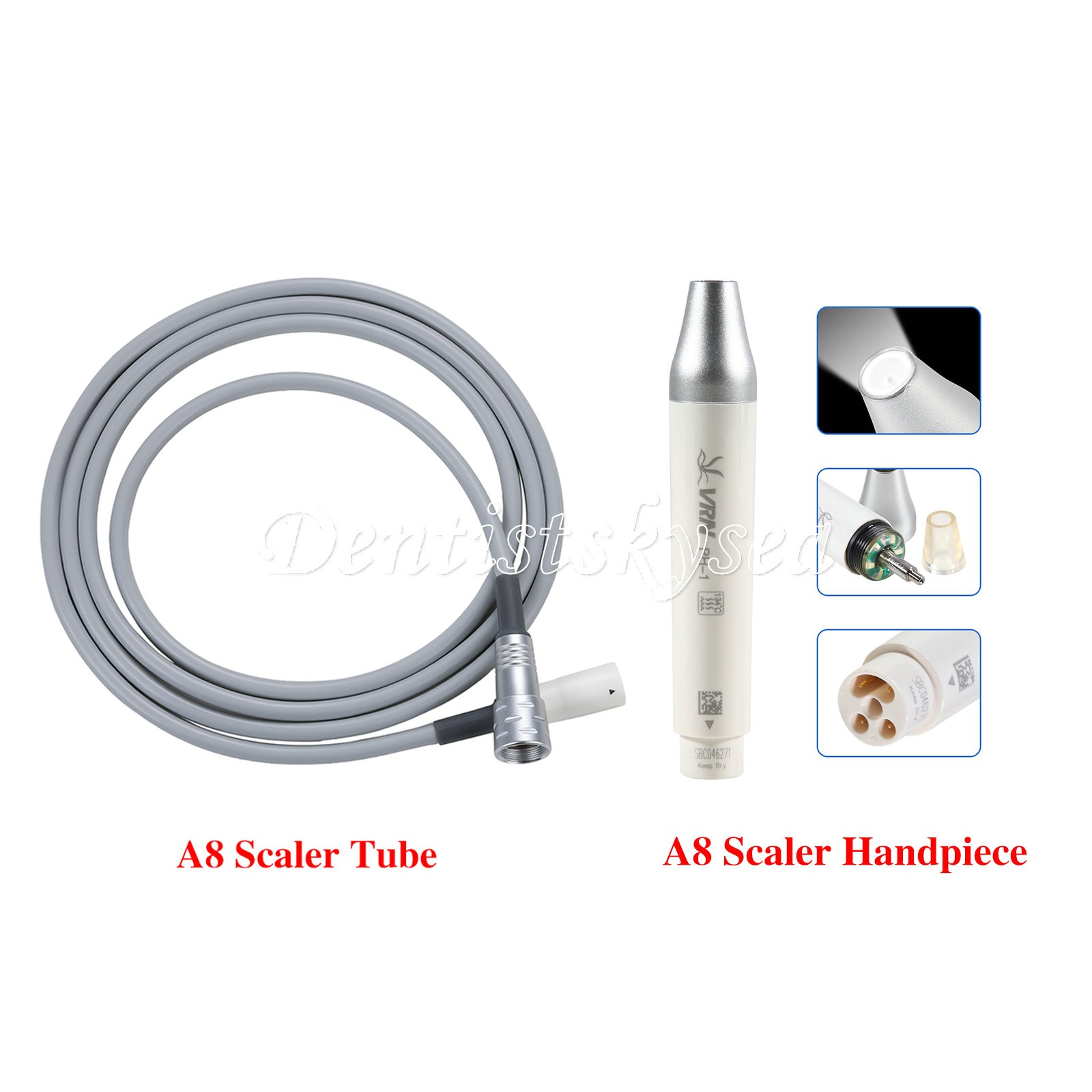 VRN LED Dental Ultrasonic Piezo Scaler Handpiece Bottle Tips Fit EMS Woodpecker