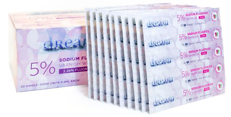 House Brand DFVSM Dream Fluoride Varnish 5% Spearmint Unit Doses 50/Pk 0.4 mL