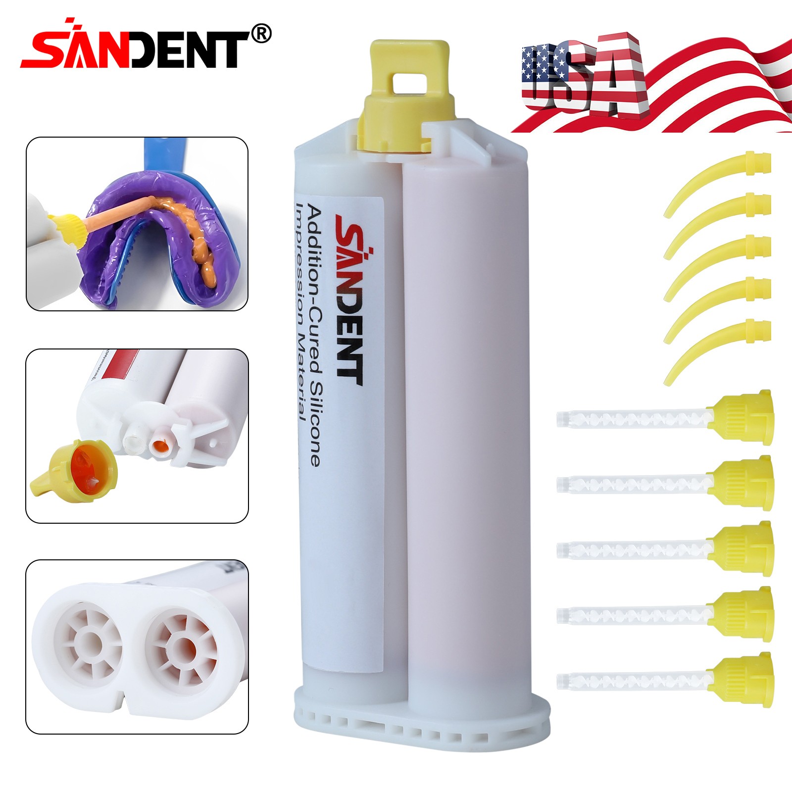 10*NSK Style Dental Low Slow Speed Contra Angle 4Hole Air Motor Handpiece Silver