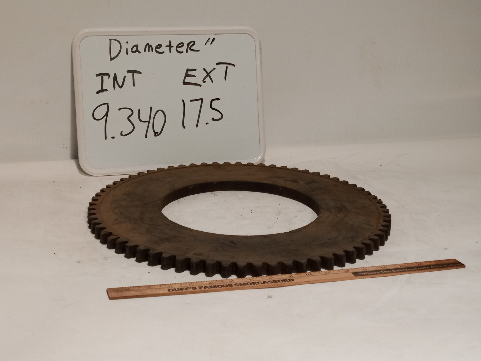 Unbranded 17.5OD 9.340ID steel ring gear industrial machine gear as shown