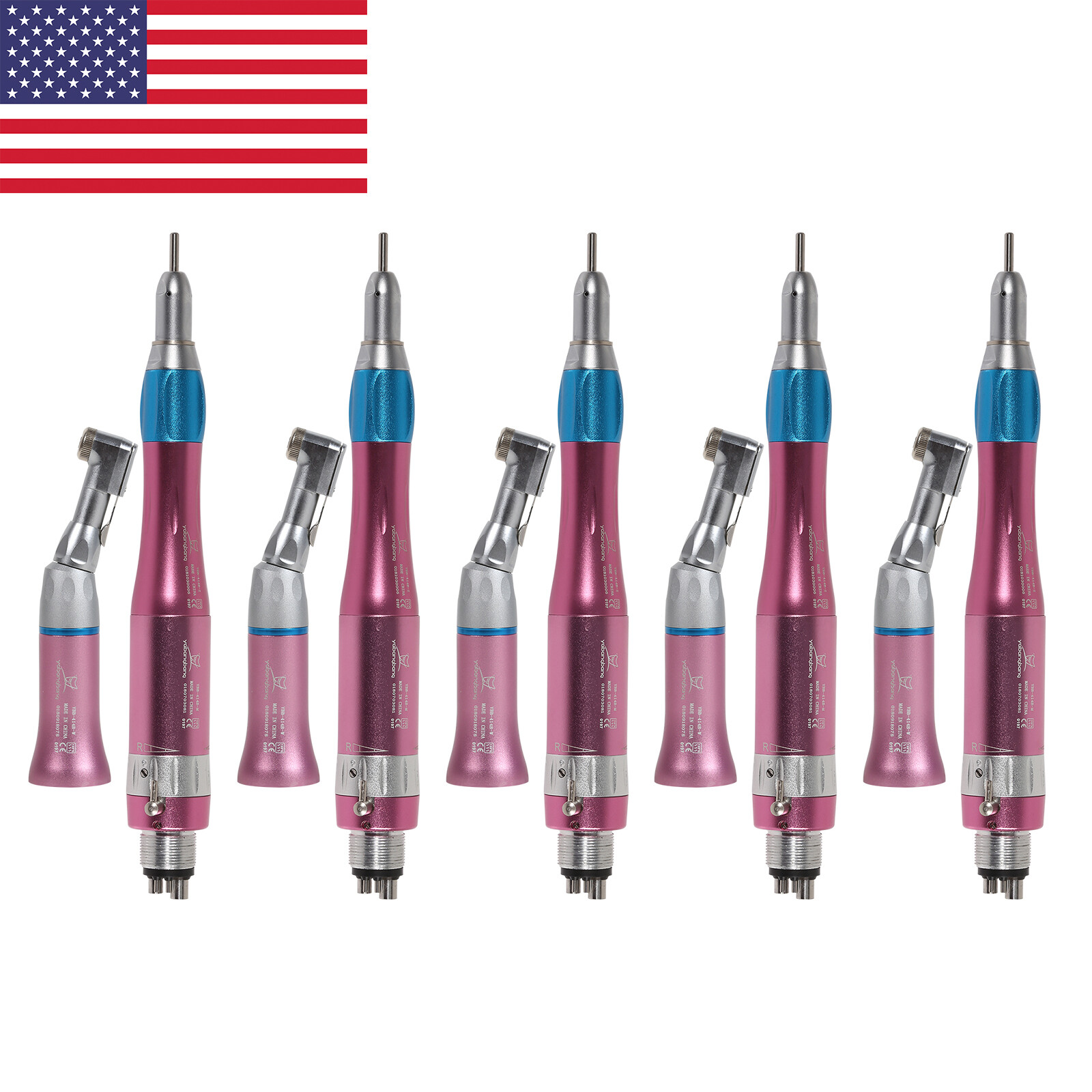 NSK Stye Dental Slow Low Speed Handpiece Straight/Contra Angle/Air Motor 4H Pink