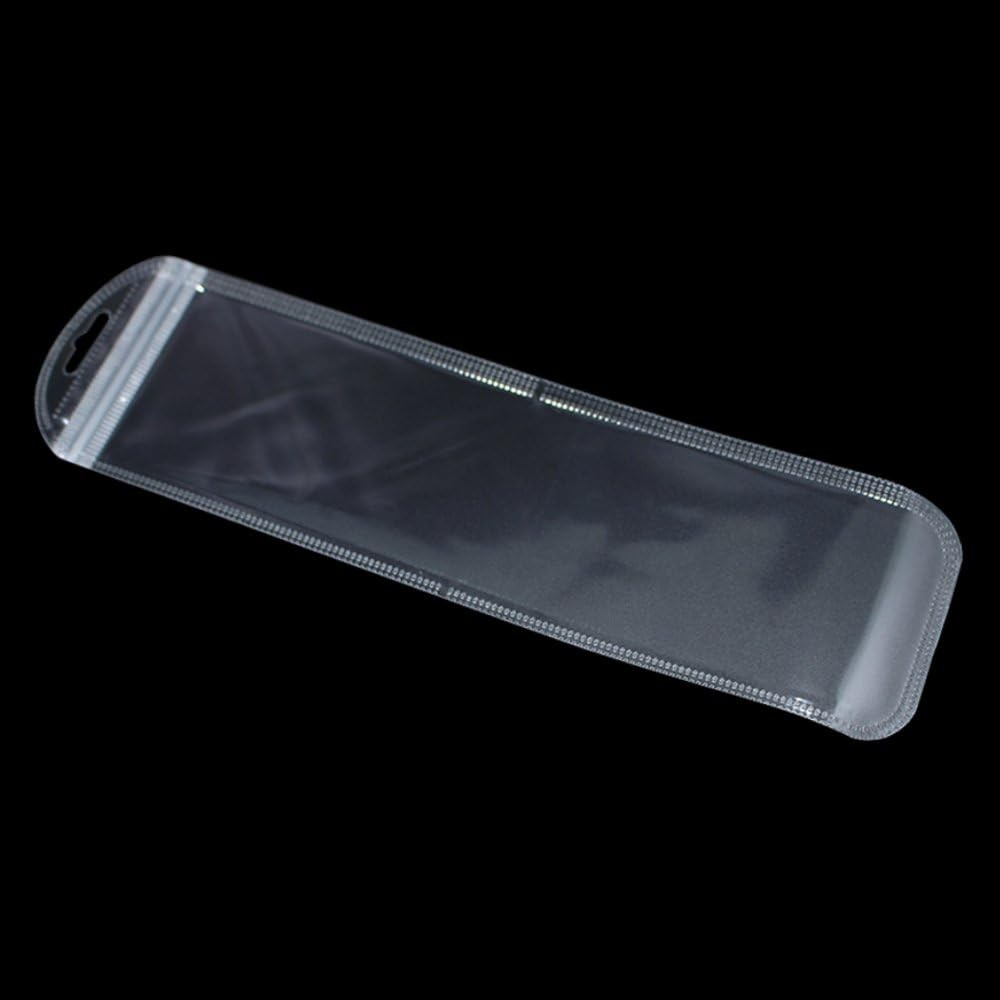 100 Pieces Self Sealing Bag with Hang Hole Resealable Zip Storage Lock Clear Pla