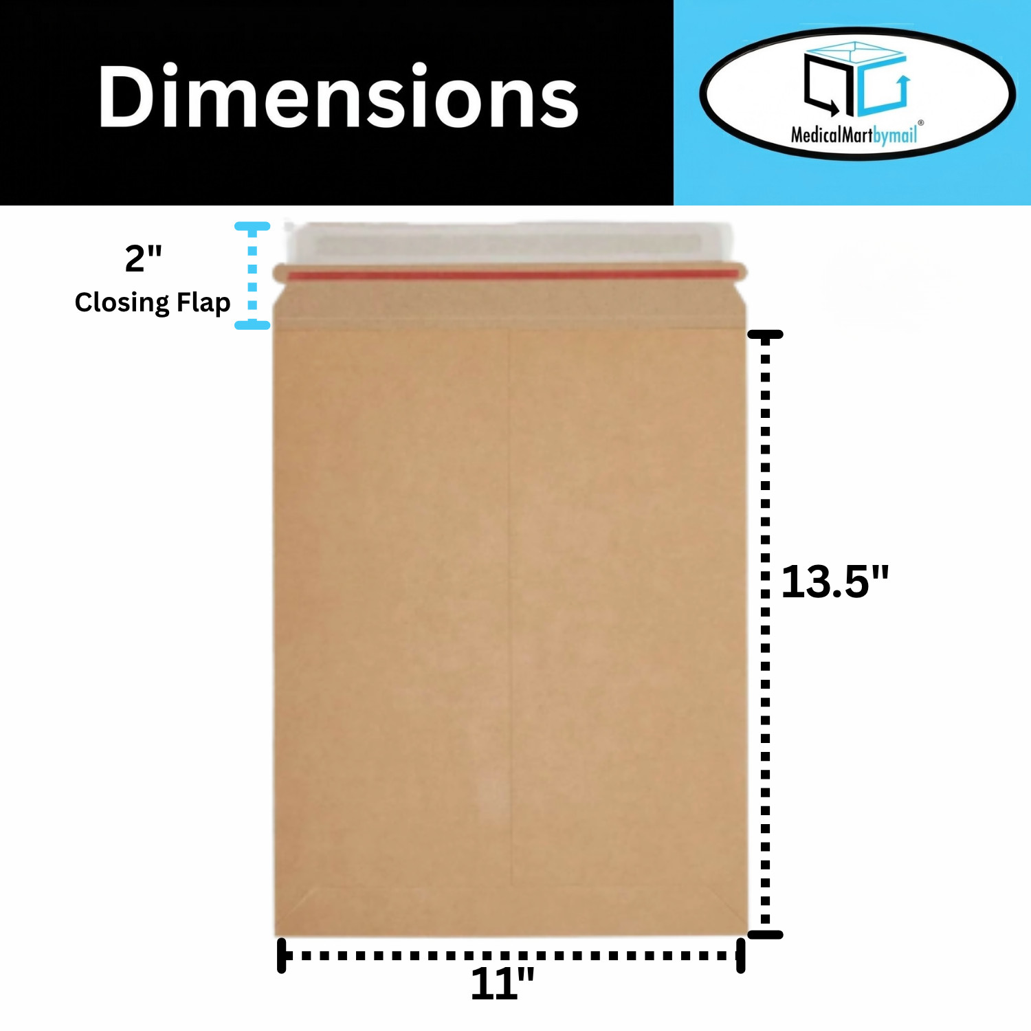 11″ x 13.5″ Rigid Photo Document Mailers Shipping Envelopes Kraft 100 Pieces