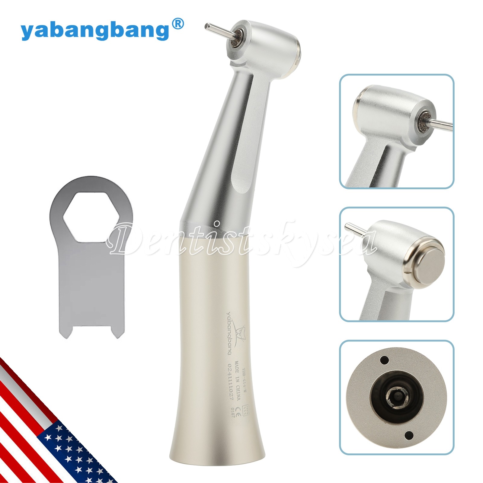 Low Speed Handpiece Push Button Fit FG 1.6mm Burs Contra Angle Dental