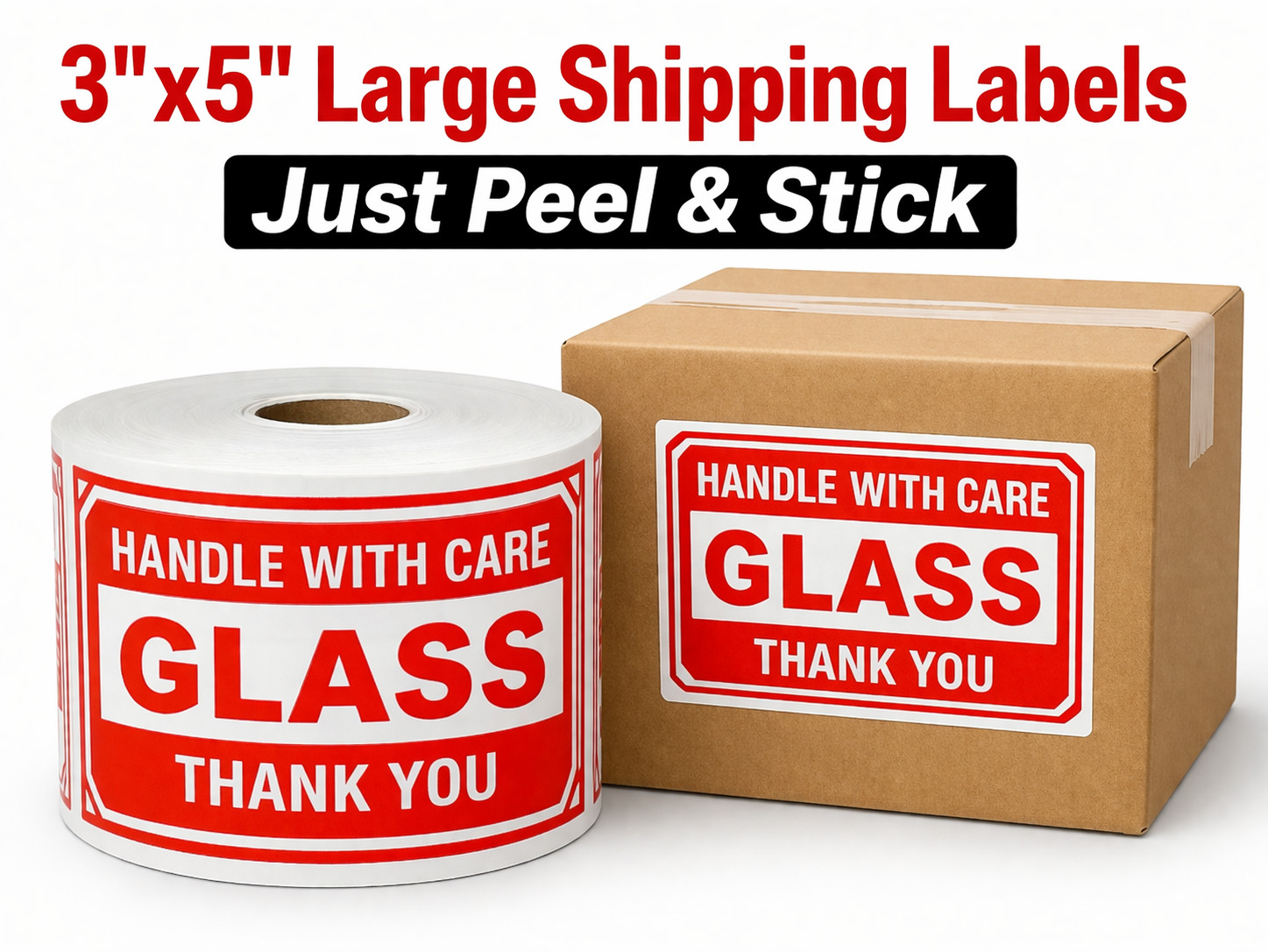 Shipping Labels- 3X5 Delicate Instruments 500 labels per roll, 1-16 Rolls