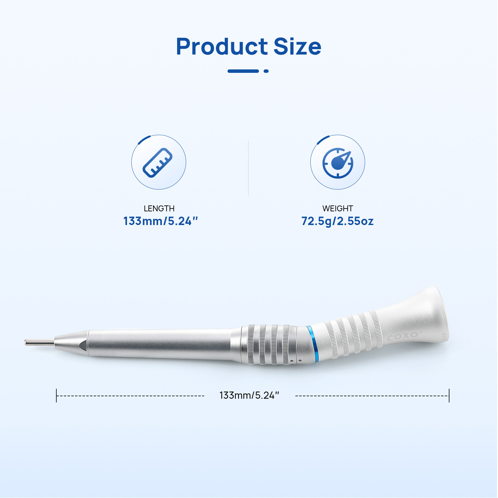 COXO CX235-2S Dental 20° Straight Low-speed Handpiece 1:1 External