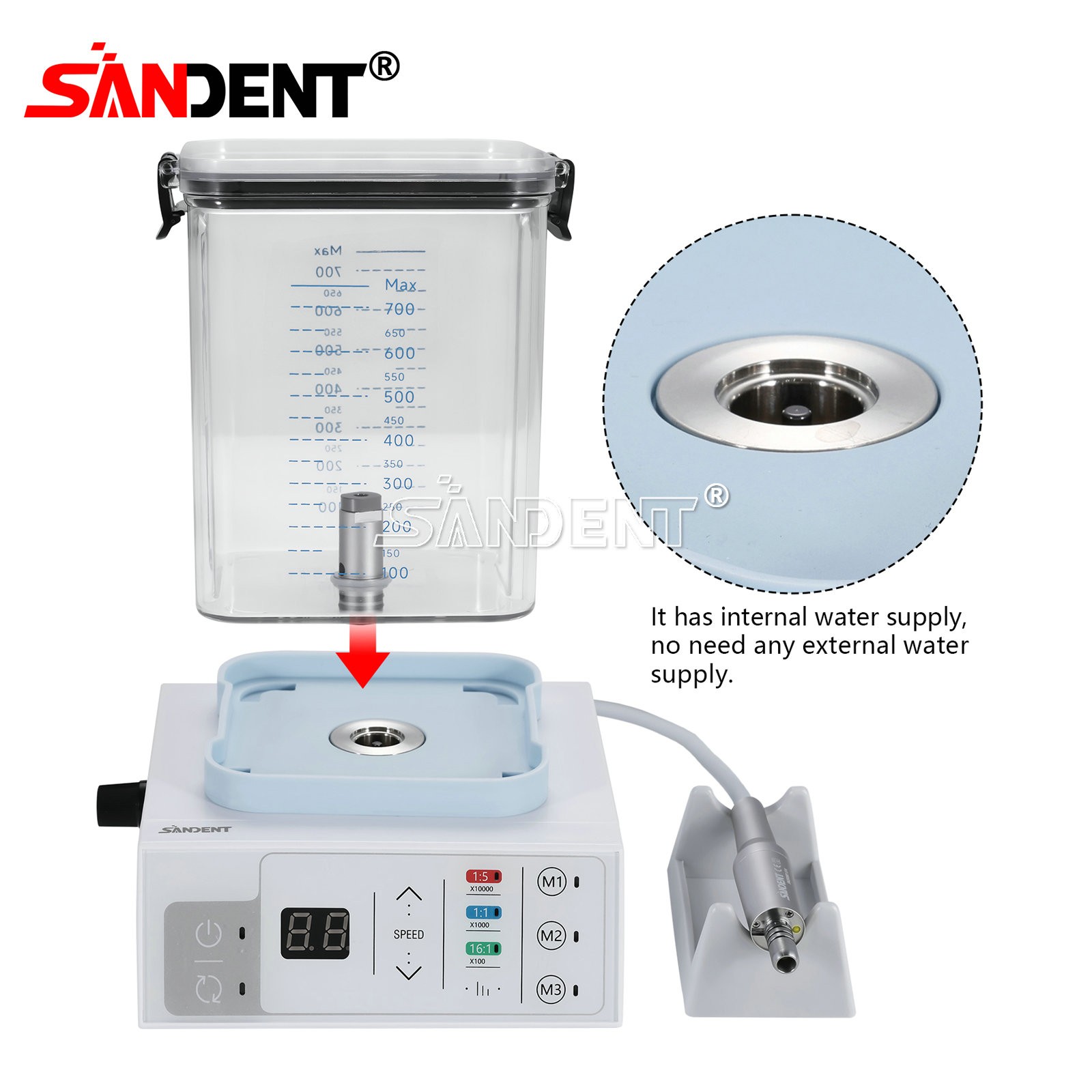 NSK Style Dental Brushless LED Electric Micro Motor/1:5 1:4.2 1:1 Handpiece USA