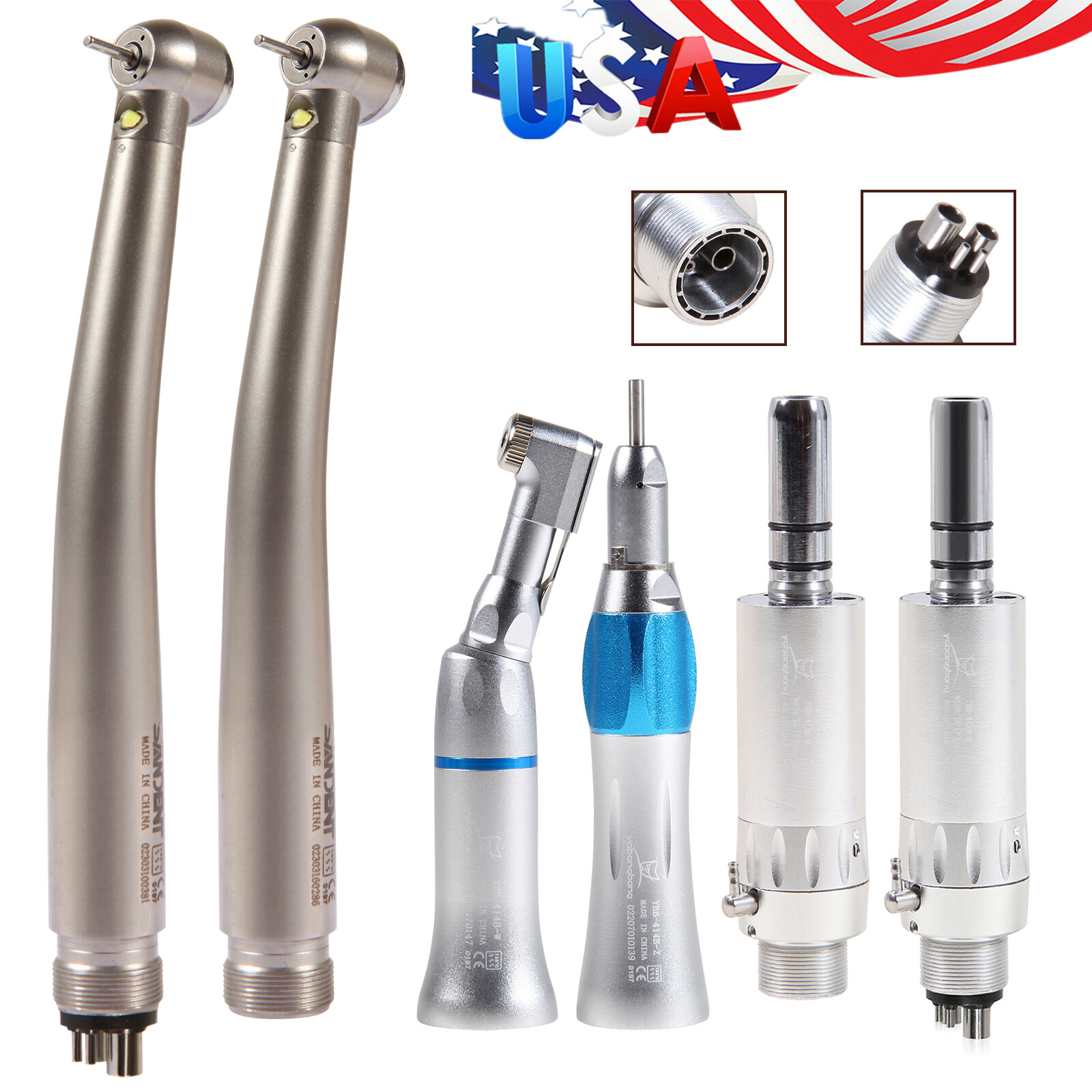 Turbina LED 2/4 orificios con pieza mano de alta baja velocidad dental NSK Style