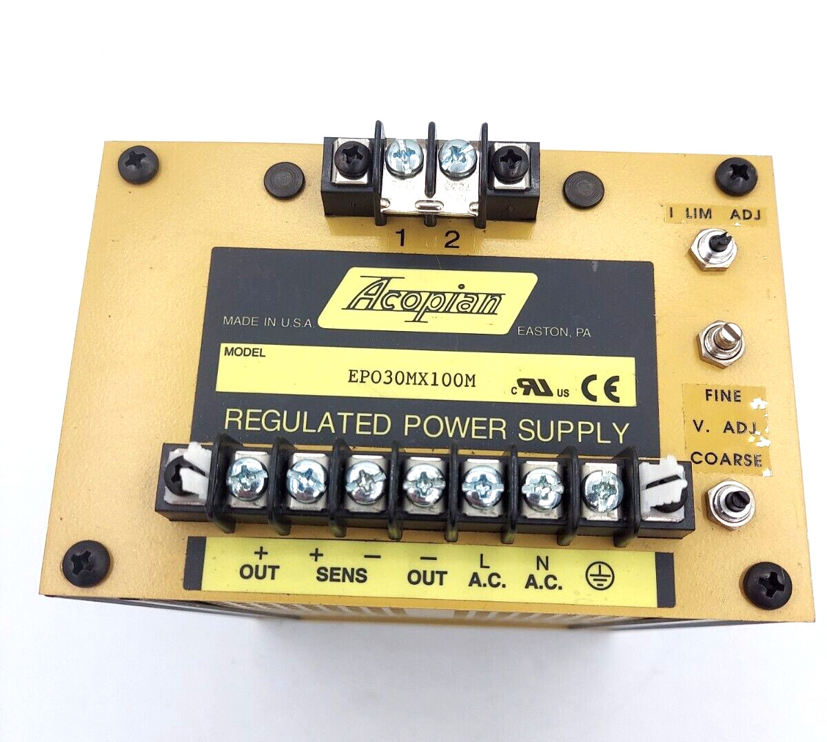 Acopian EP030MX100M Power Supply IVR:105-125v; OVR:0-30V; 1A; Case Size M6