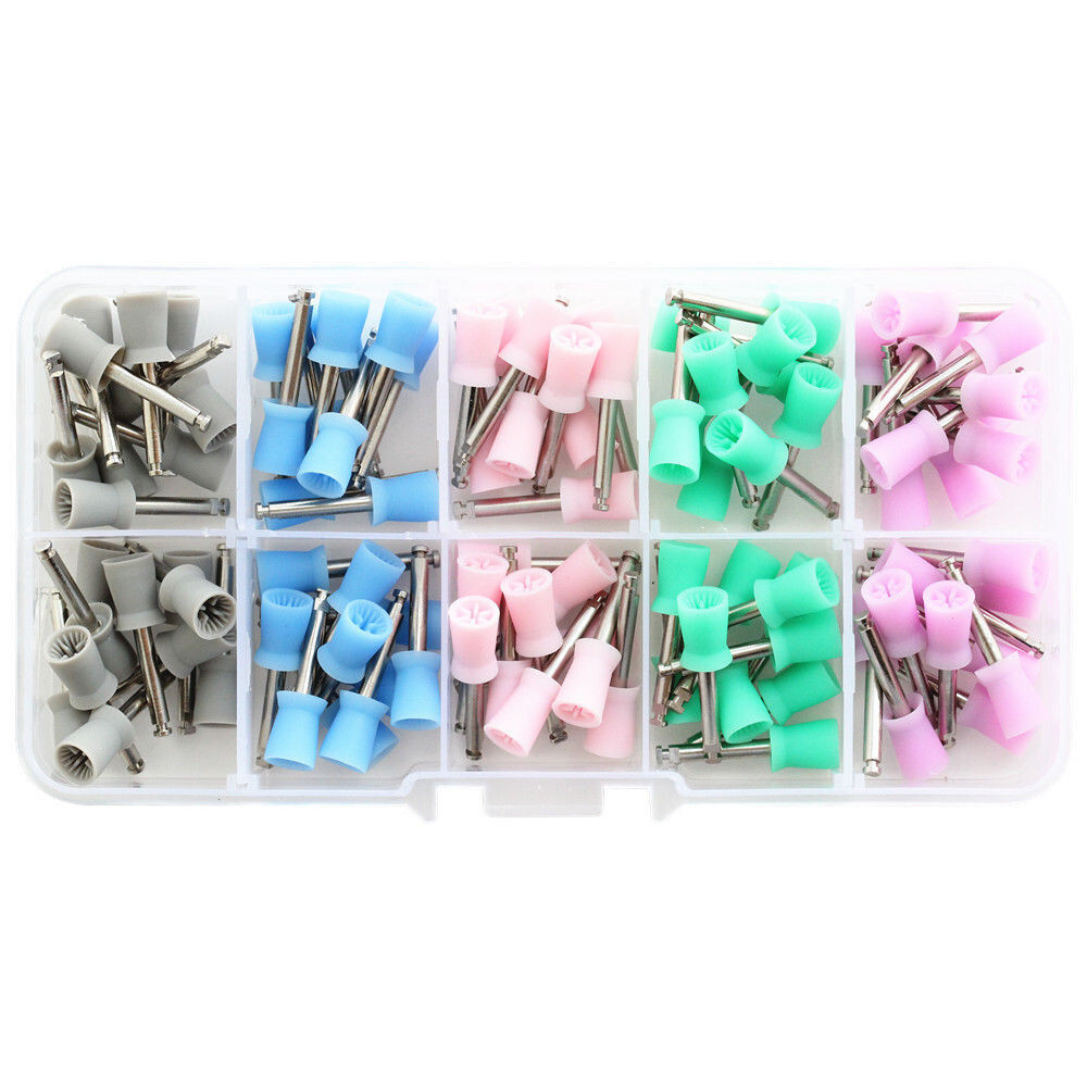 100/500/1000 Pcs Dental Rubber Latch Polisher Polishing Prophy Cup Bowl Brushes