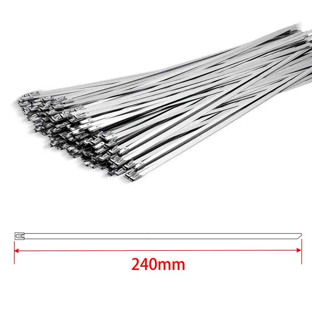 Stainless Steel Zip Ties Gun Kit Cable Tie Tool With 200pcs Metal Zip Ties