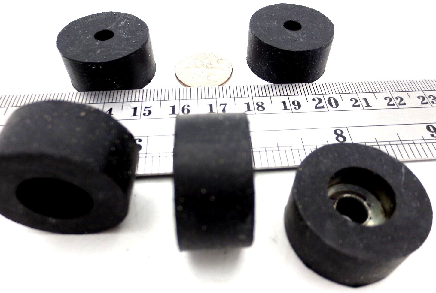 Screw on Rubber Bumper Pad Has 3/16″ Screw Hole – 1″ Pad, 1/2 Tall – Free Ship!