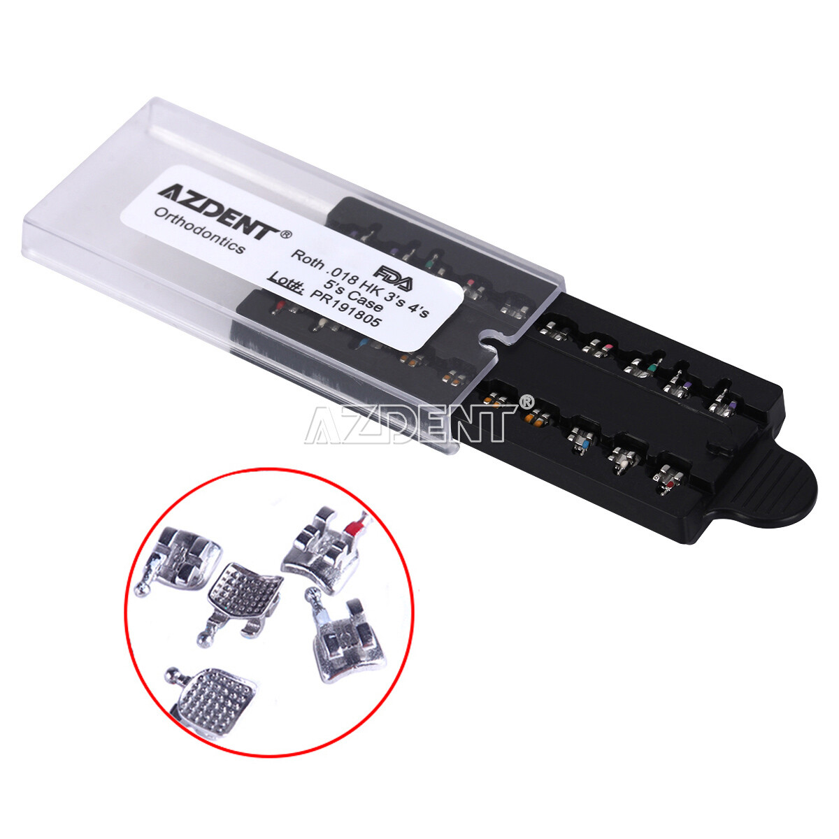 AZDENT Dental Orthodontic MIM Bracket Braces Mini Roth/MBT 018/022 20pcs/Kit