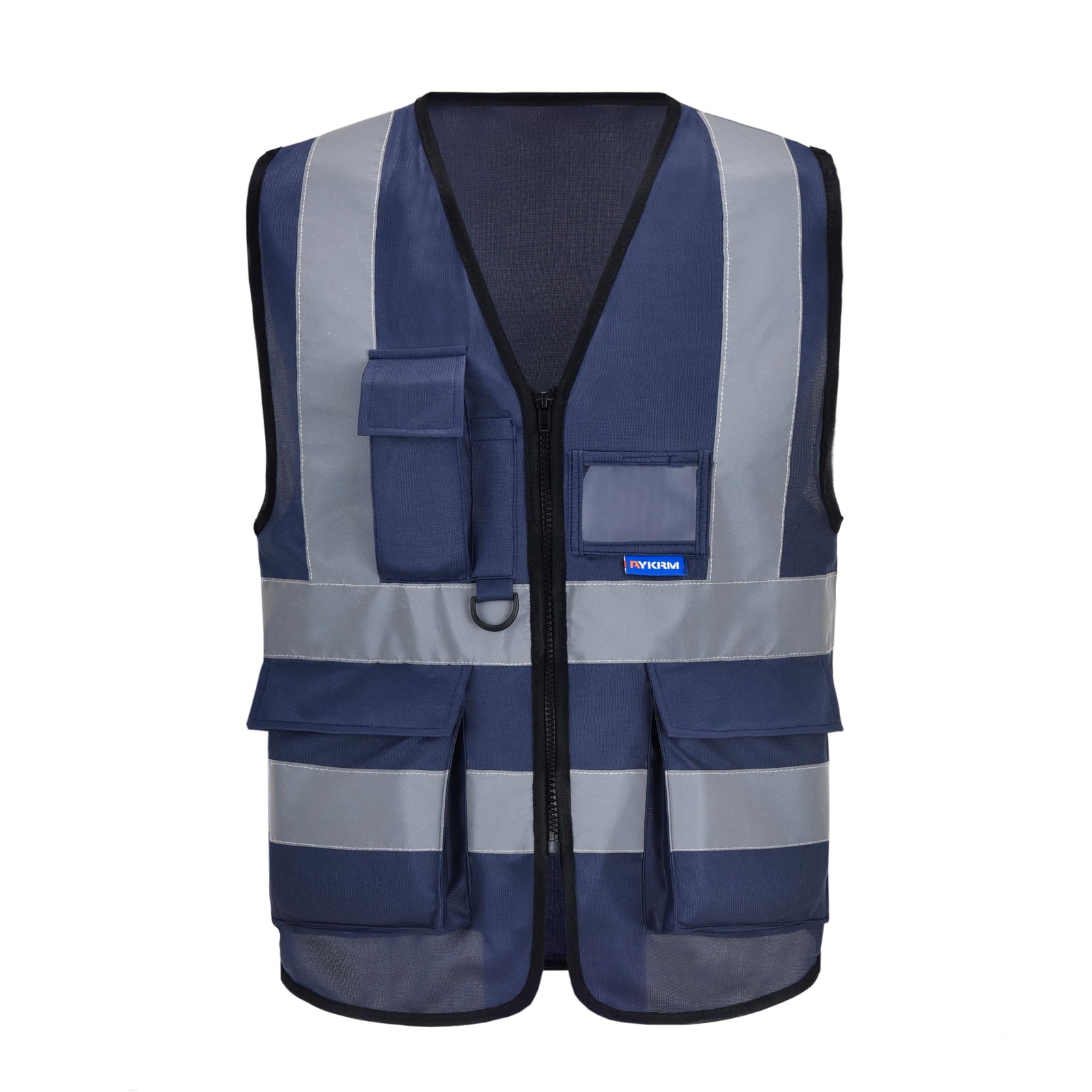 A-SAFETY XSmall Navy Reflective Safety Vest High Visibility Running Cycling