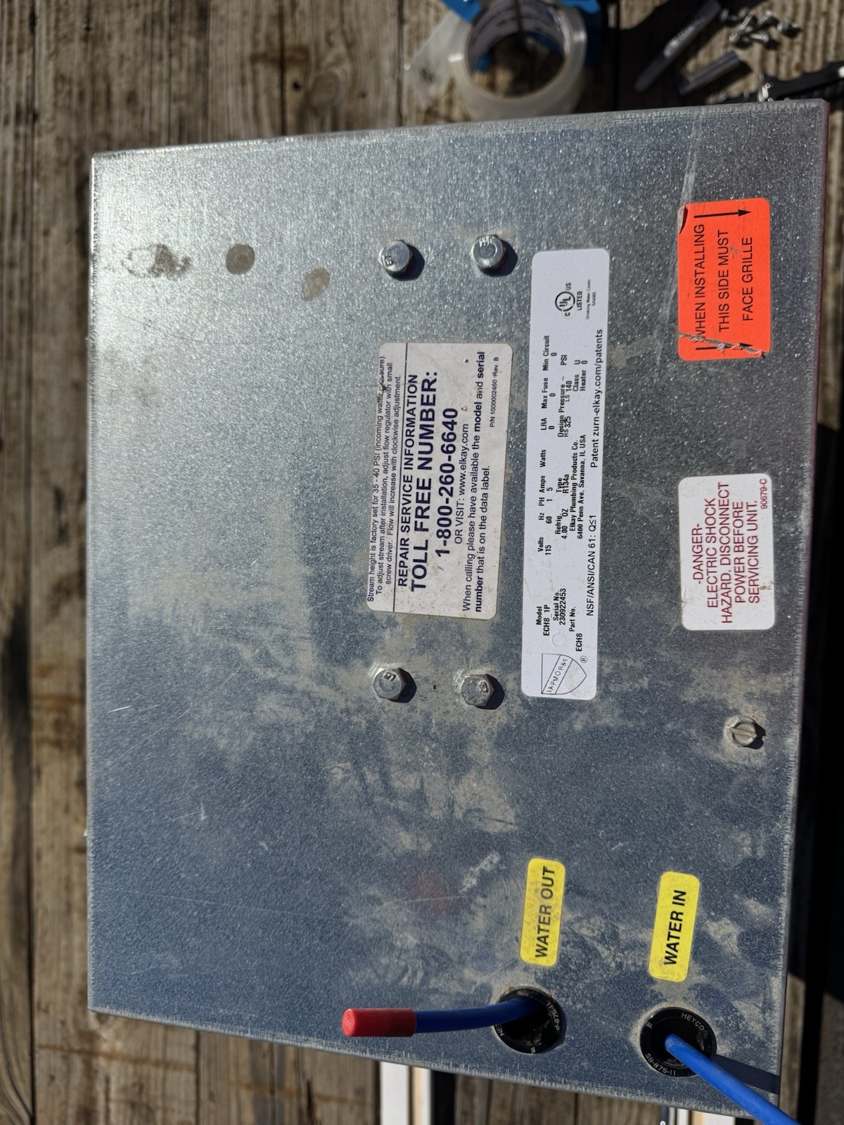 Elkay ECH8 8 GPH Galvanized Steel Remote Water Chiller