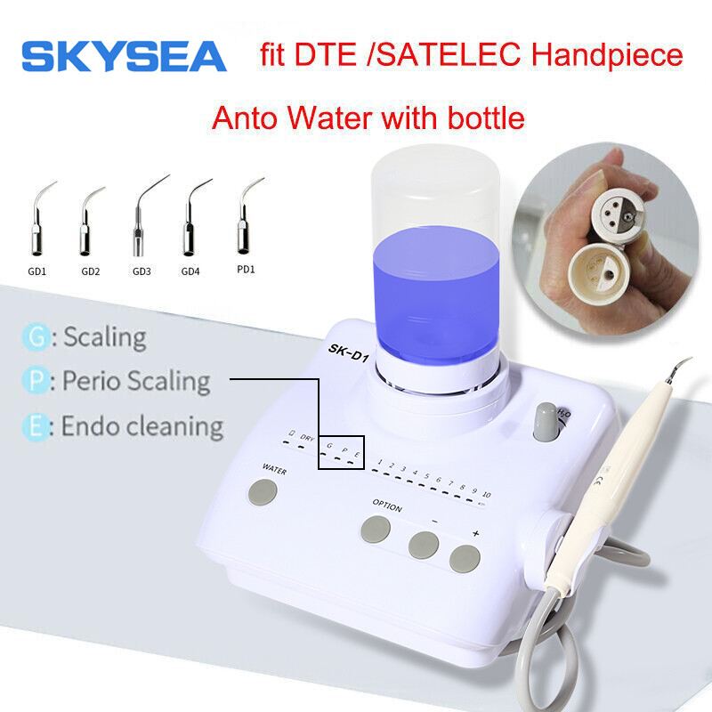 SK-D1 Dental Ultrasonic Piezo Scaler Unit w/2*Bottles 5*Tips For DTE SATELEC UPS