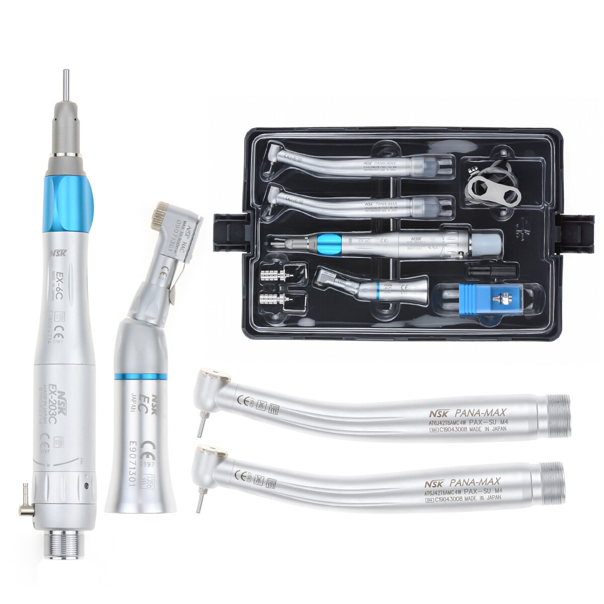 NSK Type Dental PANA MAX High Speed Wrench Handpiece+Low Speed EX203C+A Bearing