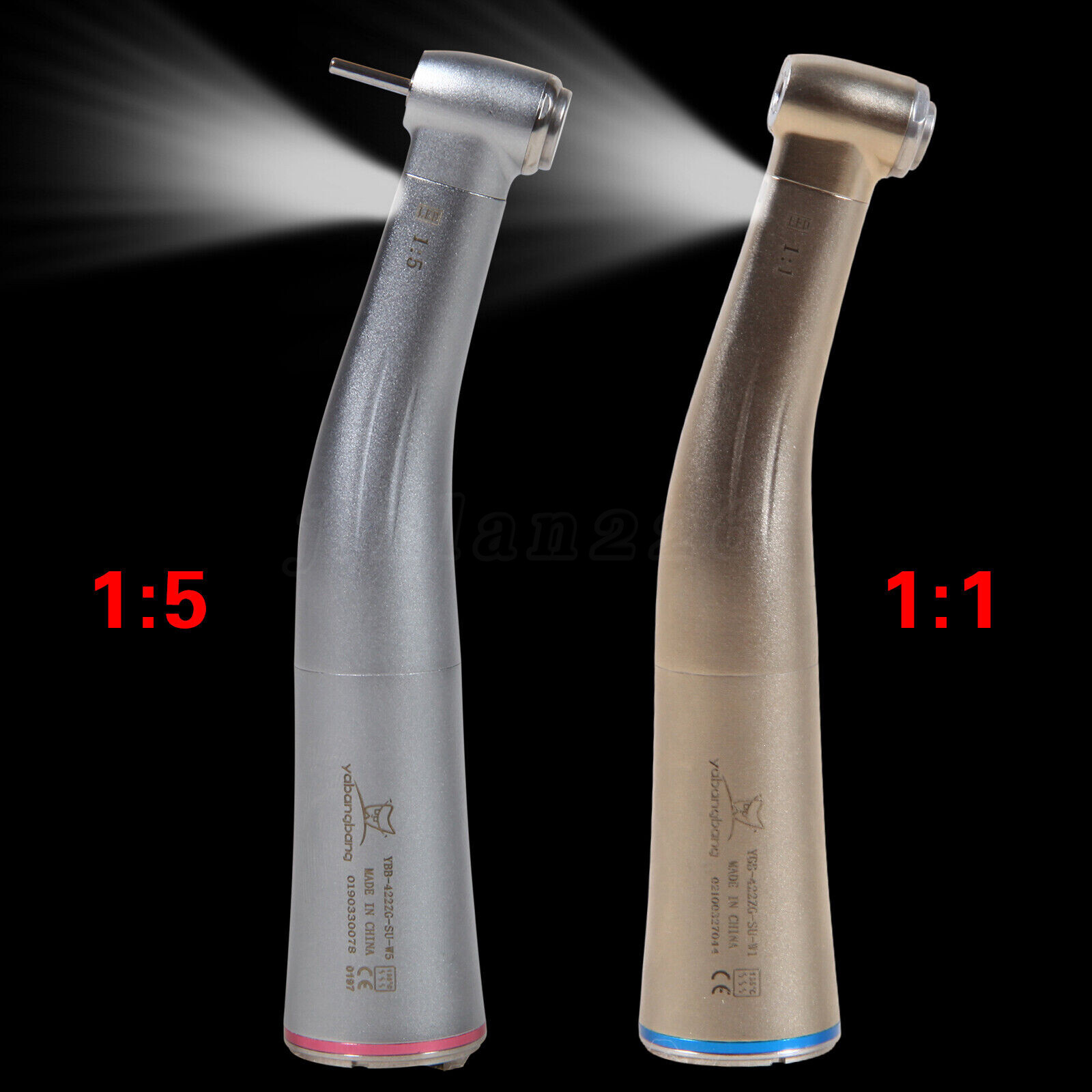 Dental 1:5 1:1 Fiber Optic LED Contra Angle Electric Handpiece Fit KaVo NSK COXO