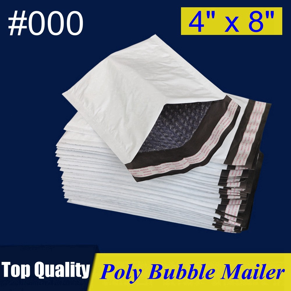 #000 4×8 (4×7) Poly Bubble Mailer Self Padded Envelope Bag 25,50,100,200,500Pcs