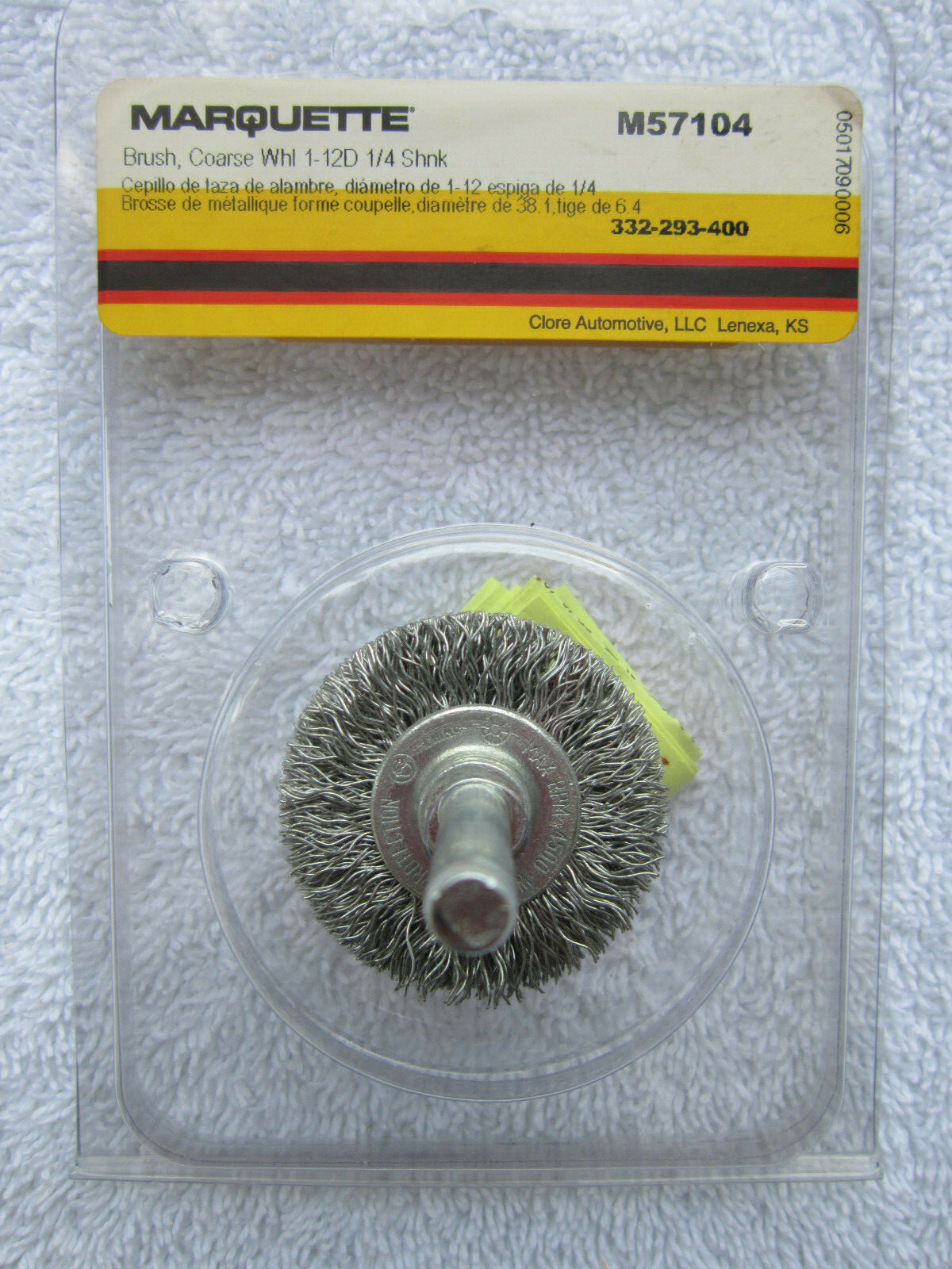 Marquette – Coarse Wire Wheel Brush [1.5″ Diameter – 1/4″ Shank] (Model M57104)
