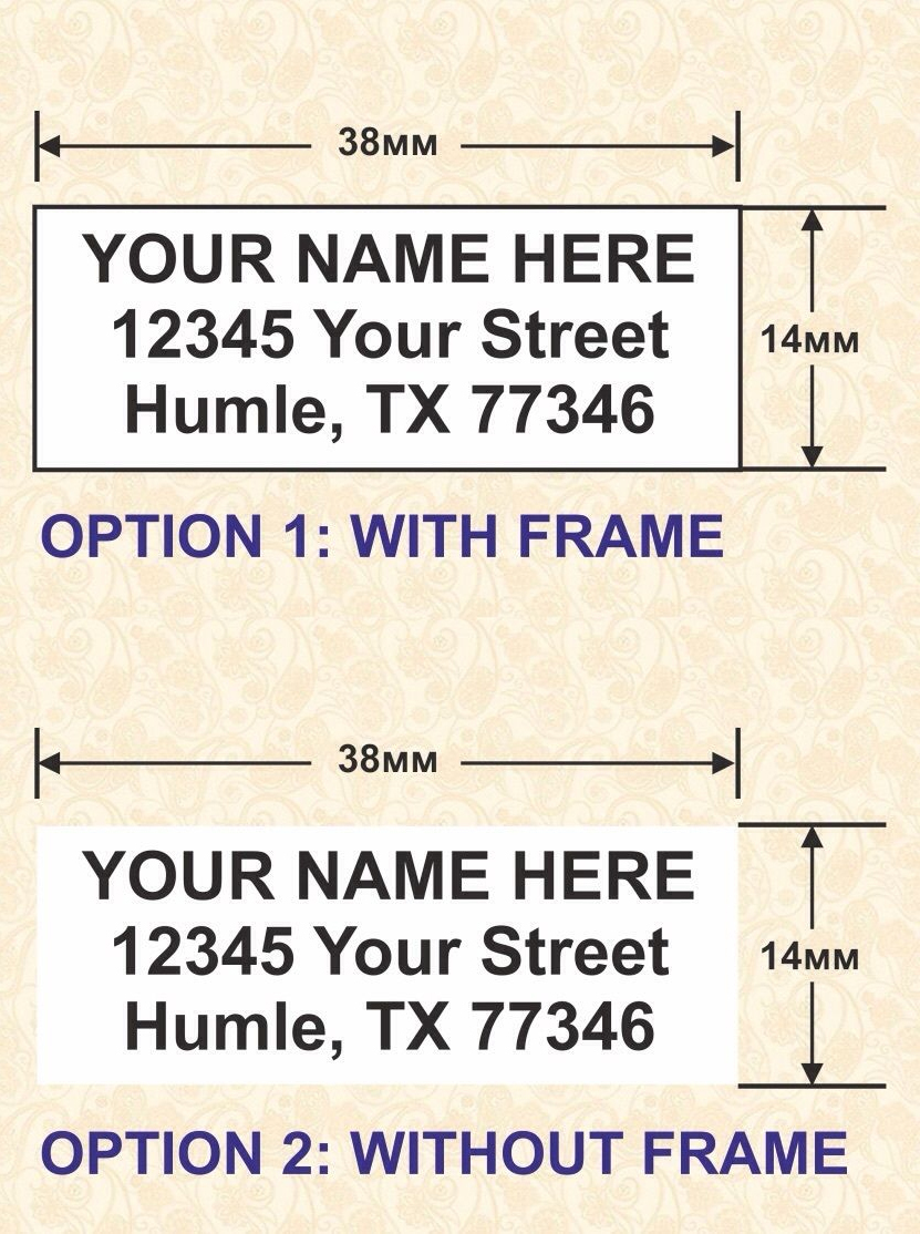 Custom Make Business Name Address Self Inking Ink Rubber Stamp Trodat 14x38mm