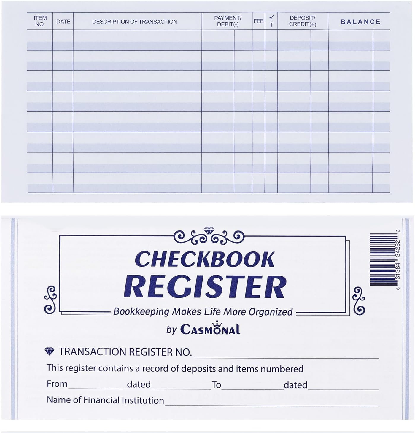 12 Pack Checkbook Register, Check Register Books For Personal & Work Use
