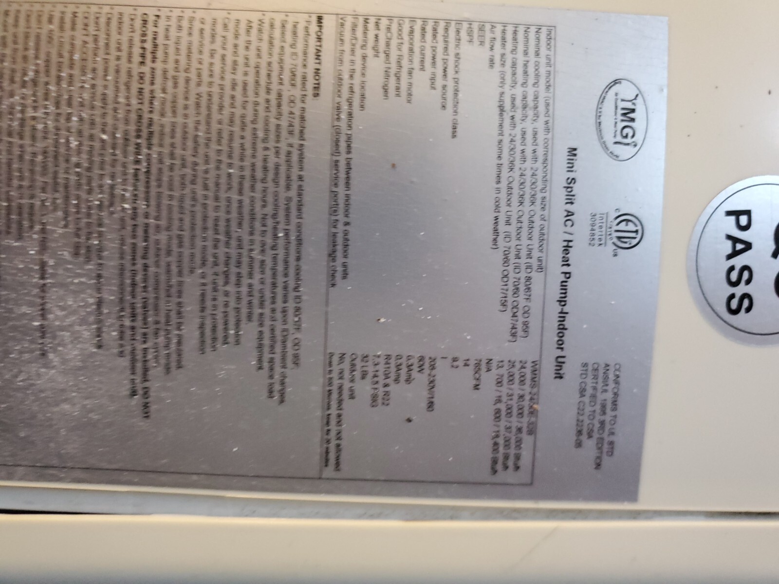 YMGI AIR CONDITIONER / HEATER UNIT BEST OFFER!!!!!!!!!!!!!!!!!!!!!!!!!!