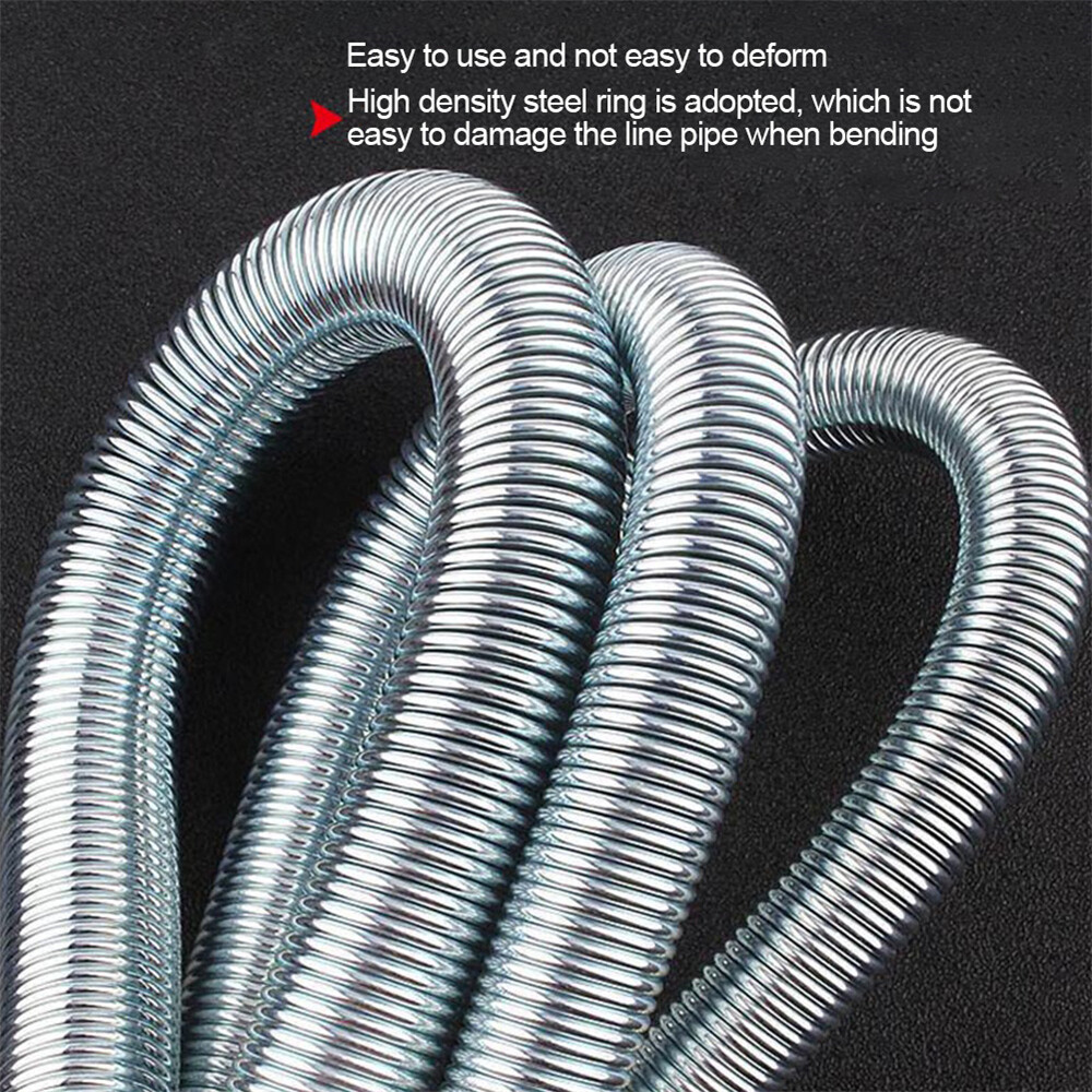 5pcs 21cm Spring Bending Tube Pipe Bender 1/4″ 5/16″ 3/8″ 1/2″ 5/8″ Silver Set