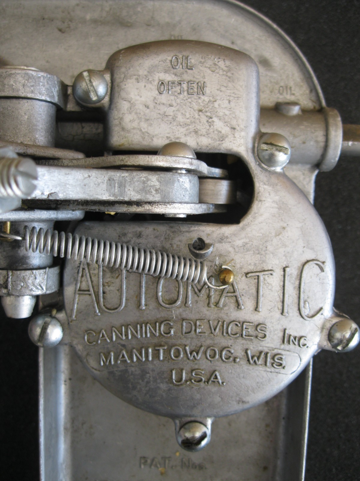 Vintage ALCOA Automatic Canning Devices Master Sealer, Manitowoc WI–FOR PARTS