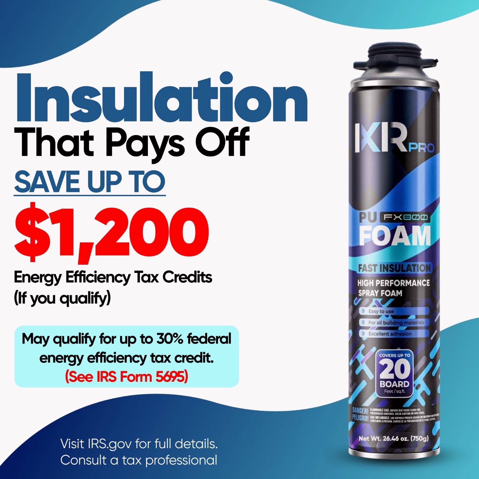 Spray Foam Insulation Can (23.1 oz. (655 g)) Expanding Foam Sealant