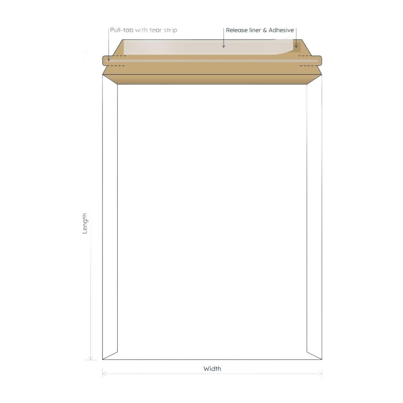 1000 – 9.75″ x 12.25″ White Rigid Stay Flats Self-Seal Cardboard Envelope