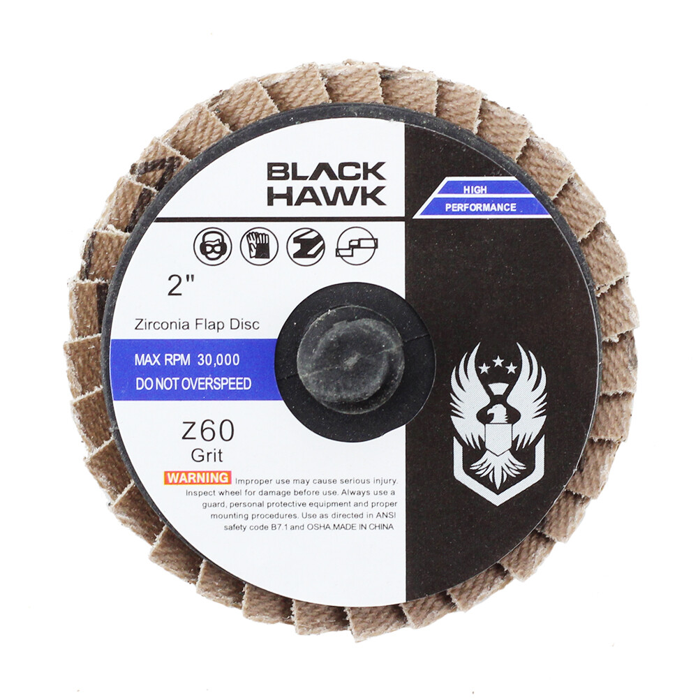 10 Pack – 2″ Mini Flap Discs 60 Grit Quick Change Sanding Roloc Style Type R