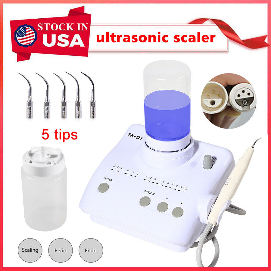 SK-D1 Dental Ultrasonic Piezo Scaler +2 Bottles Fit DTE SATELEC tips & Handpiece