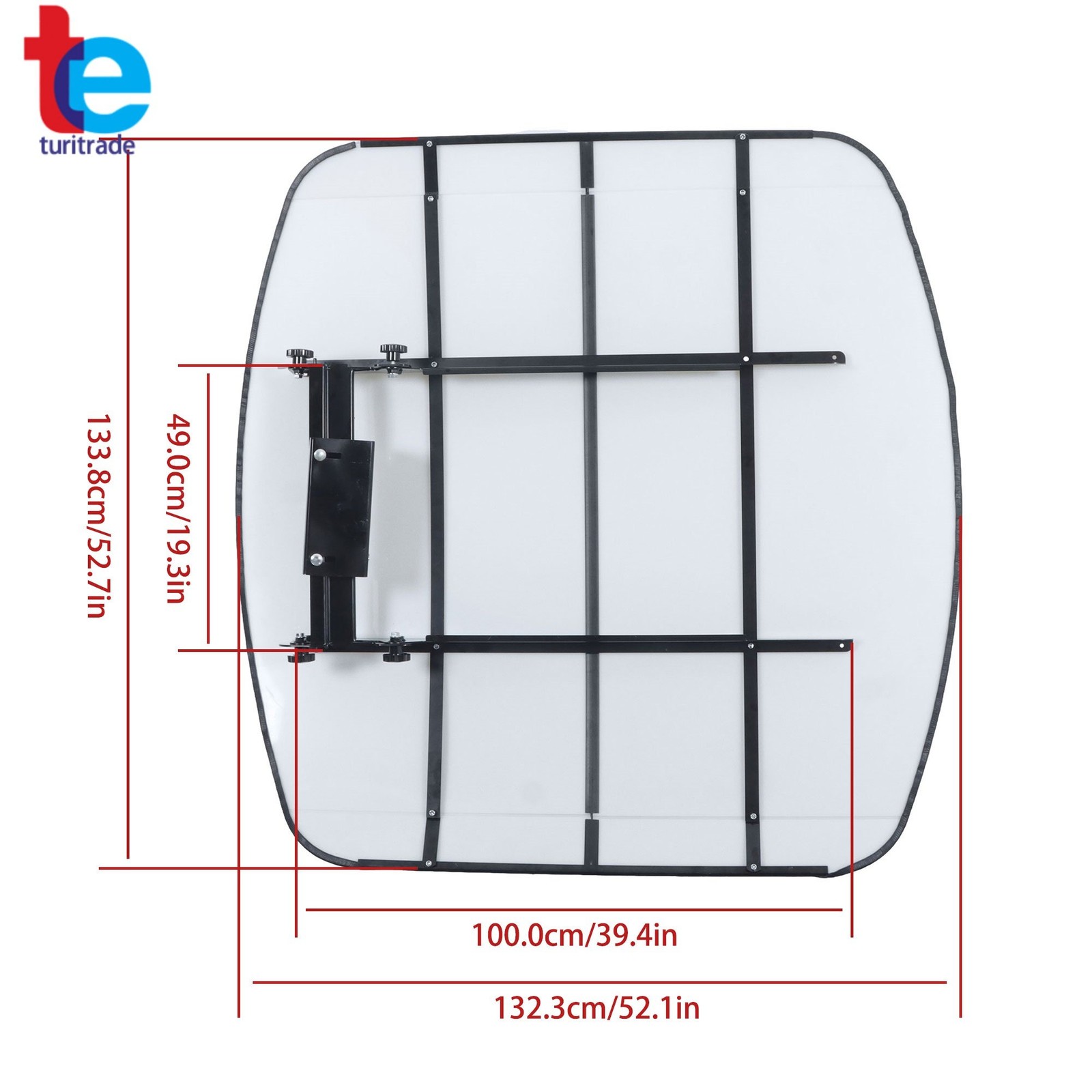 52″ X 52″ White Tuff Top For ROPS Tractor & Mower Canopy 2″ x 2″ or 2″ x 3″