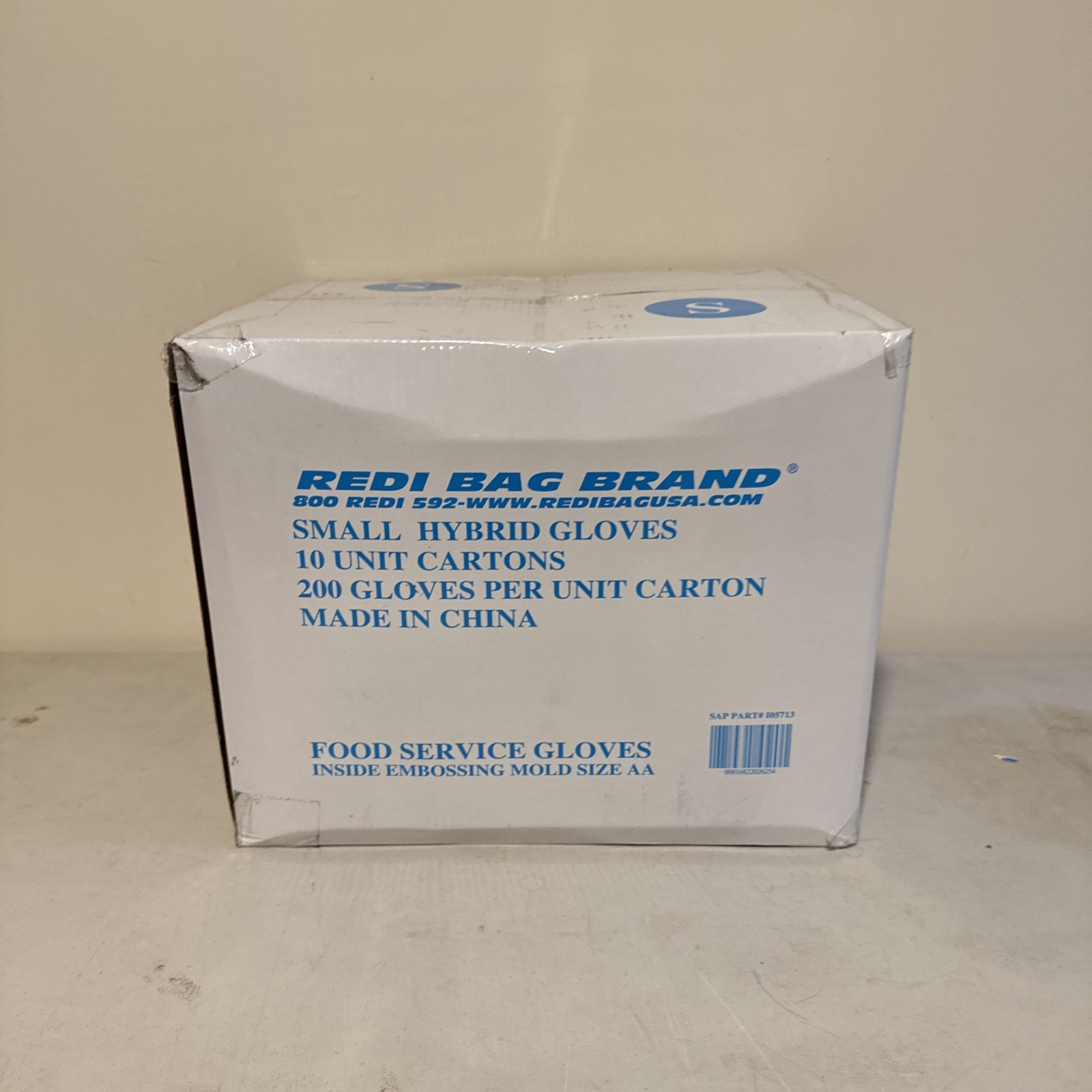 1 Case Of 10 Boxes Of Redibag 200 Sz Small Hybrid PE Gloves For Food Handling