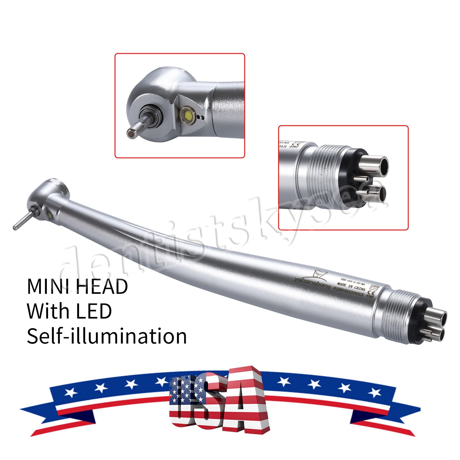 10X NSK Style Dental High Speed Handpiece Push Button Type 4 Hole US SEASKY-0:H