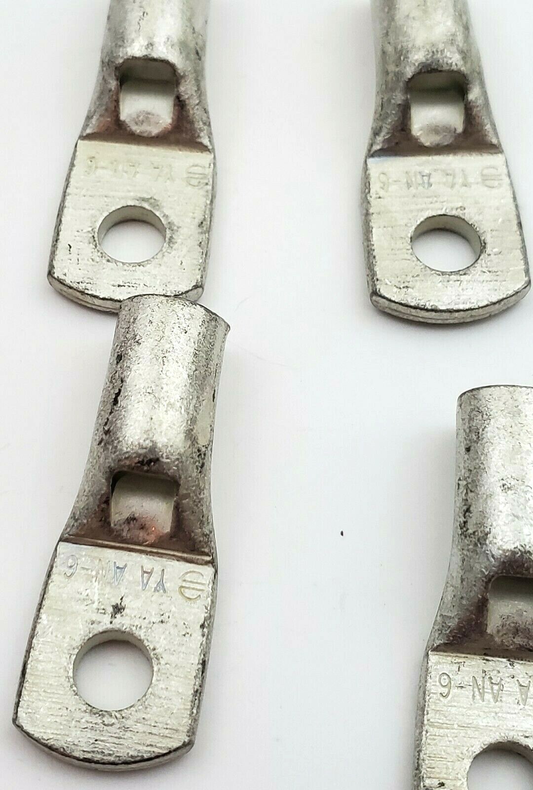 Lot of 10 Burndy YAV6CL1 #6 AWG #10 Stud Short Barrel Crimp Lugs