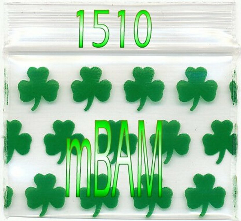100 PACK BIG RED LIPS 1510 Apple Zip Baggies 1.5X1.0″ Mini Bags