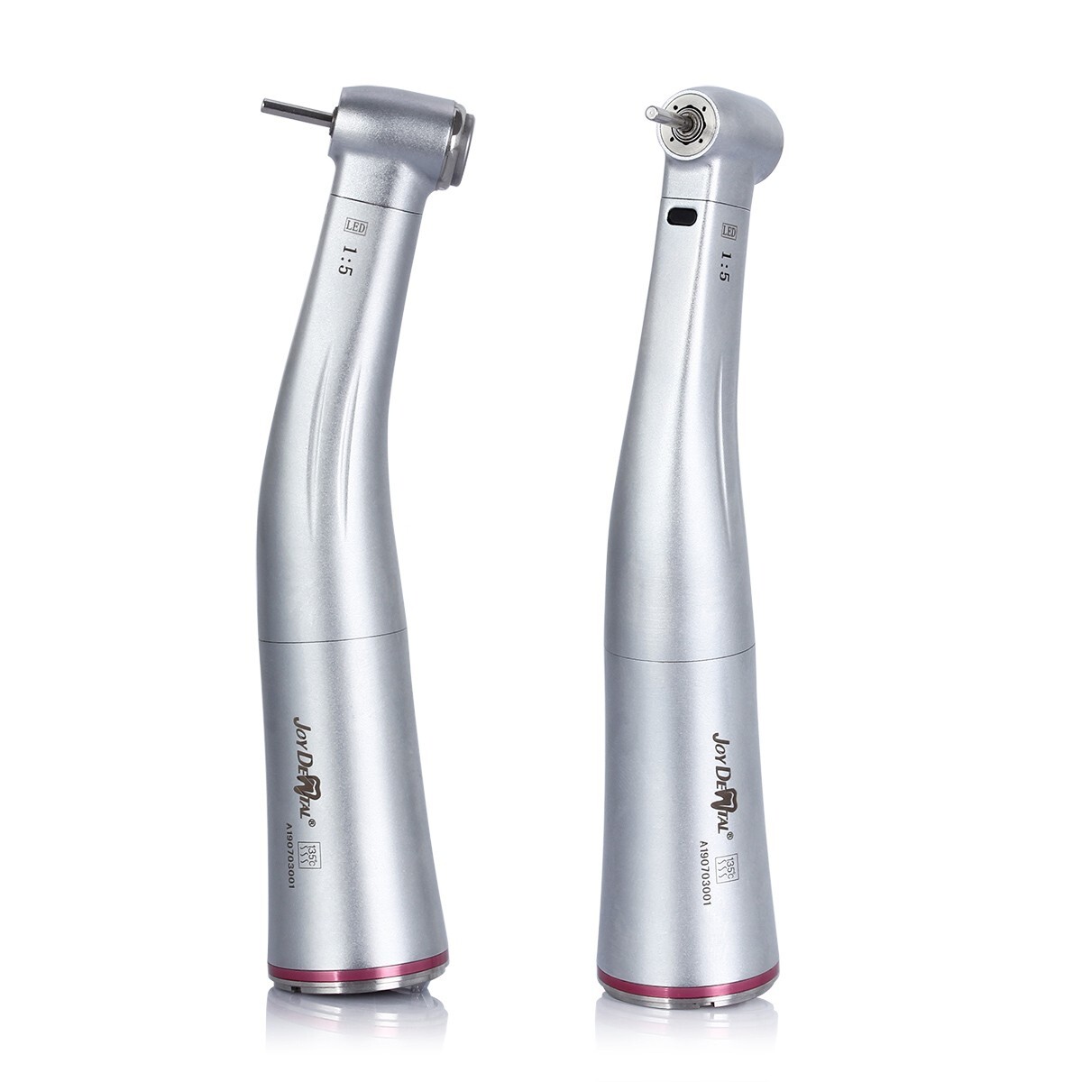 Dental LED Handpiece 1:5 Fiber Optic Contra Angle Ceramic Push Button E-type