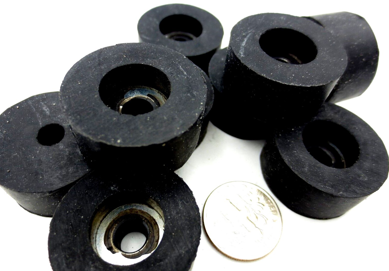 Screw on Rubber Bumper Pad Has 3/16″ Screw Hole – 1″ Pad, 1/2 Tall – Free Ship!